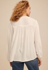 Soutache Yoke Button Front Blouse, C2969, small