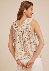 Crochet V Neck Tank Top, C1524, small