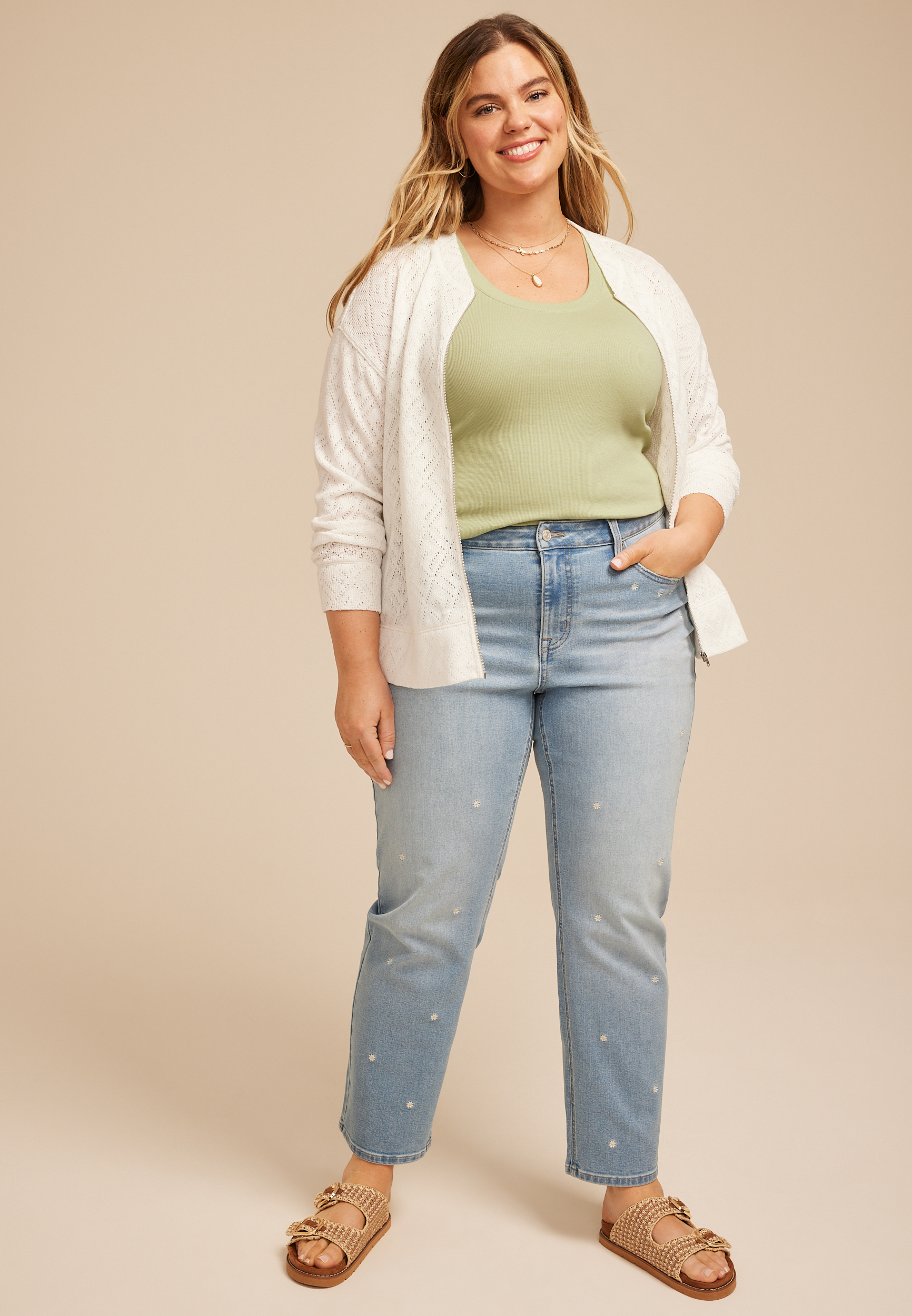 Plus Size 24/7 U Line Tank Top, C738, large