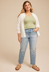 Plus Size 24/7 U Line Tank Top, C738, small