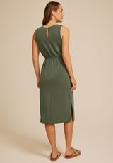 Bare Tie Waist Athleisure Midi Dress, C3157, small