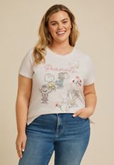 Plus Size Peanuts Charlie Brown Classic Fit Graphic Tee, LIGHT OATMEAL HEATHER, small