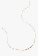 Everyday Layers Gold Rhinestone Curved Bar Necklace, GOLD, small