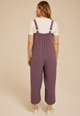 Cool Crepe Wide Leg Jumpsuit, BLACK PLUM, small