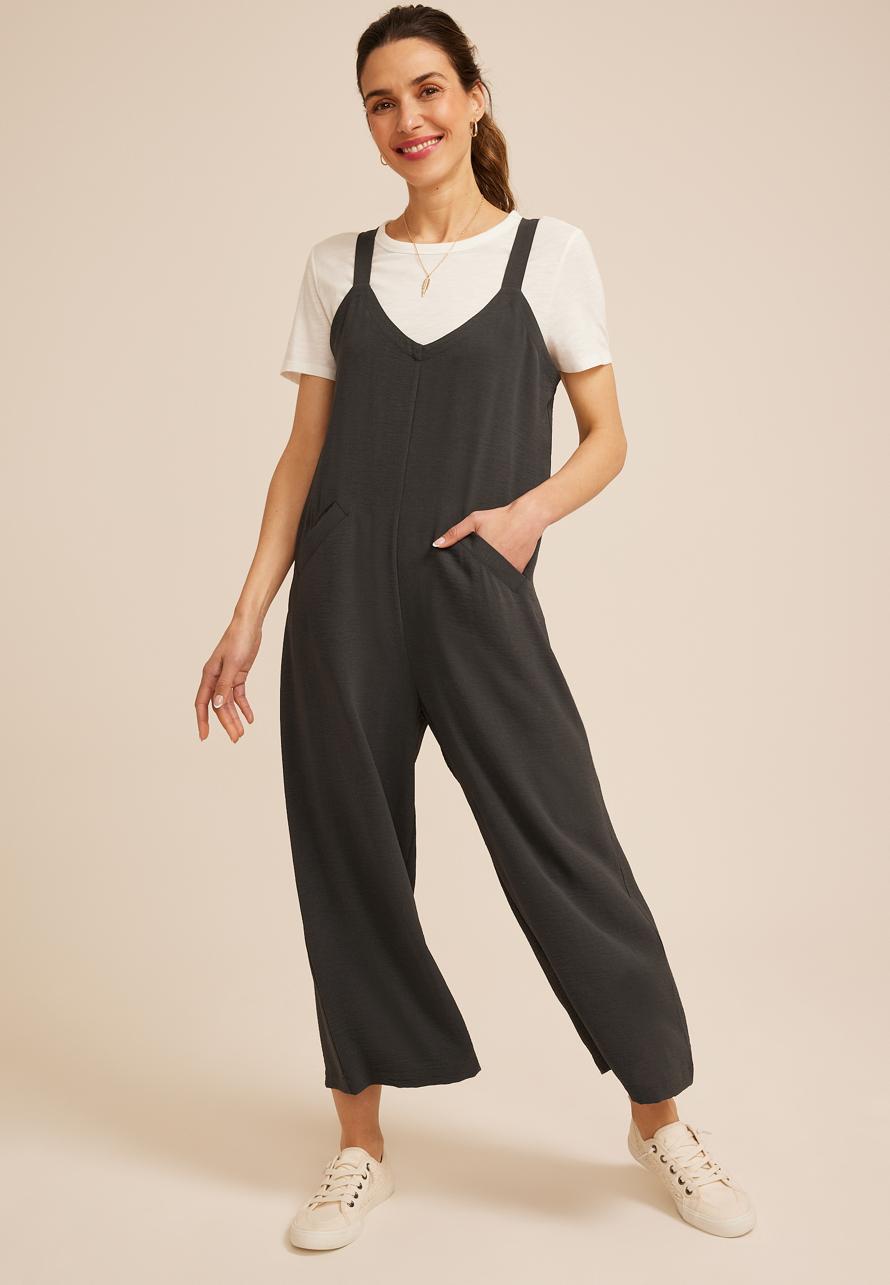 Cool Crepe Wide Leg Jumpsuit
