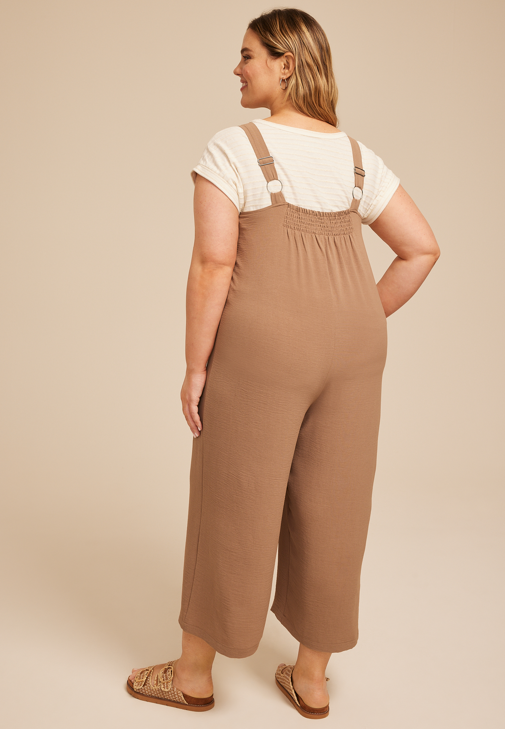 Plus Size Cool Crepe Wide Leg Jumpsuit - thumbnail 5