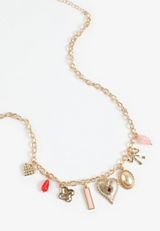 Gold Heart Charm Necklace, C2404, small