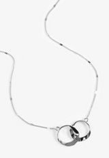 Silver Intertwined Hoop Necklace, C431, small