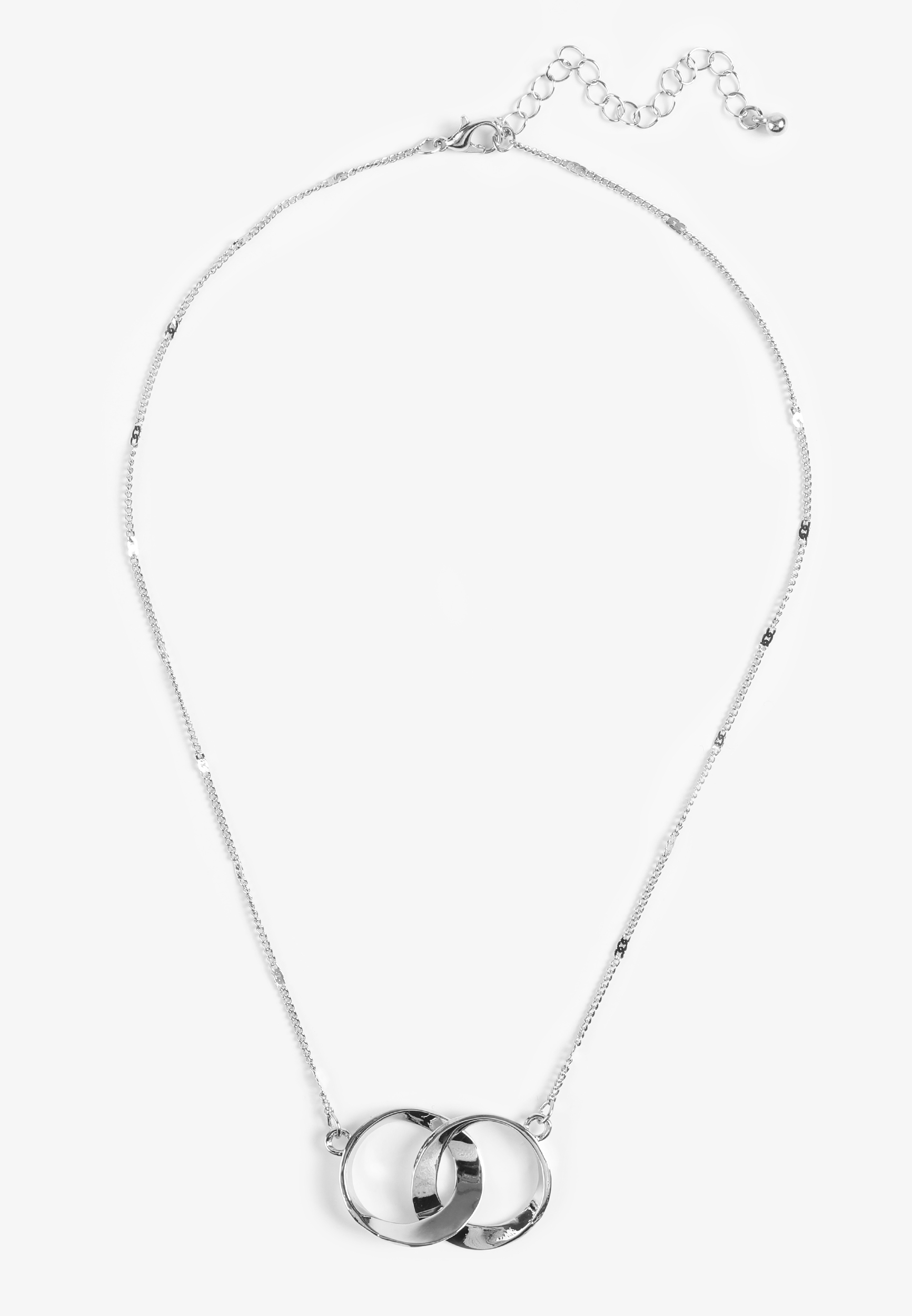 Silver Intertwined Hoop Necklace, C431, large
