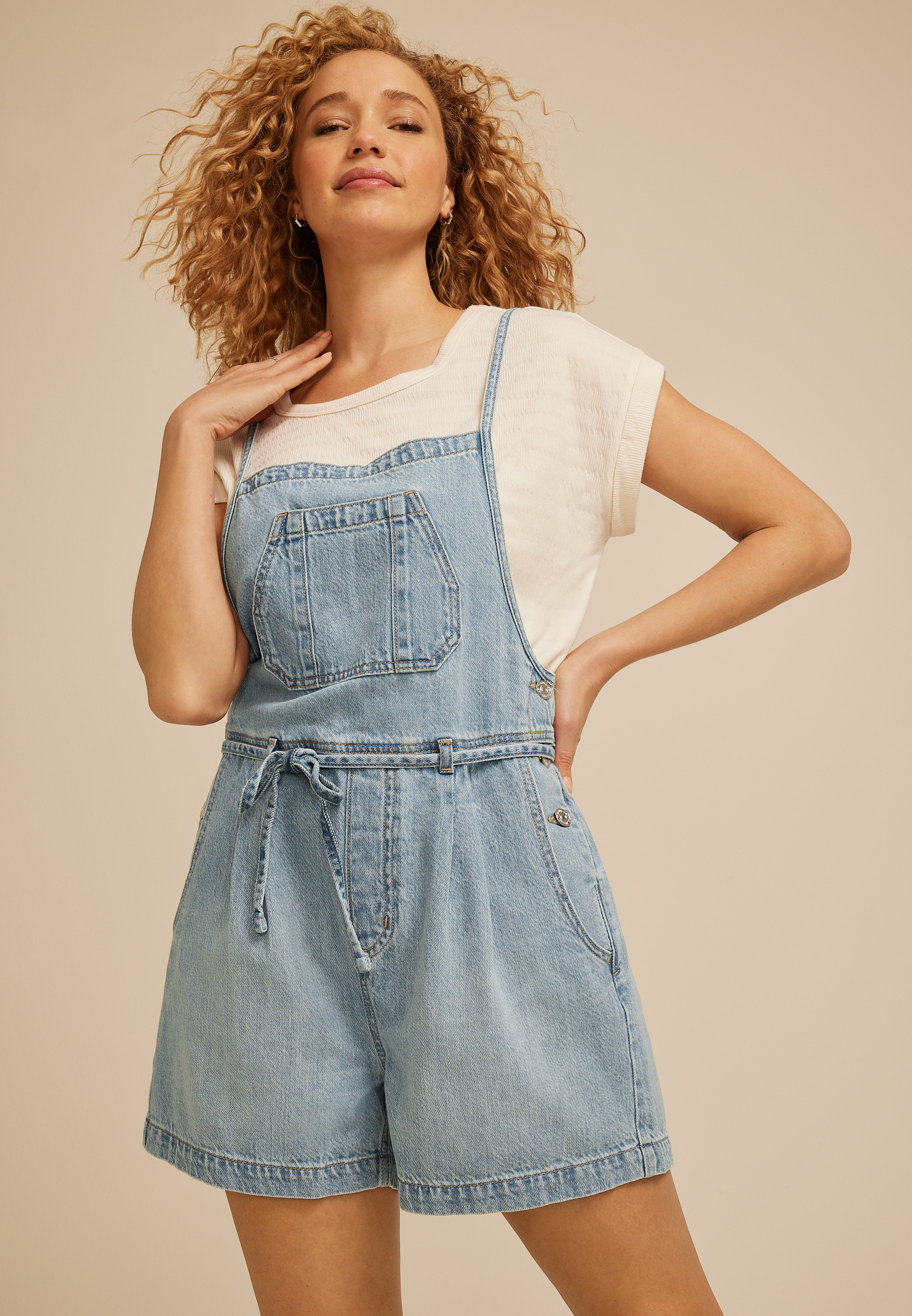 m jeans by maurices&trade; Soft Denim 3.5in Shortall