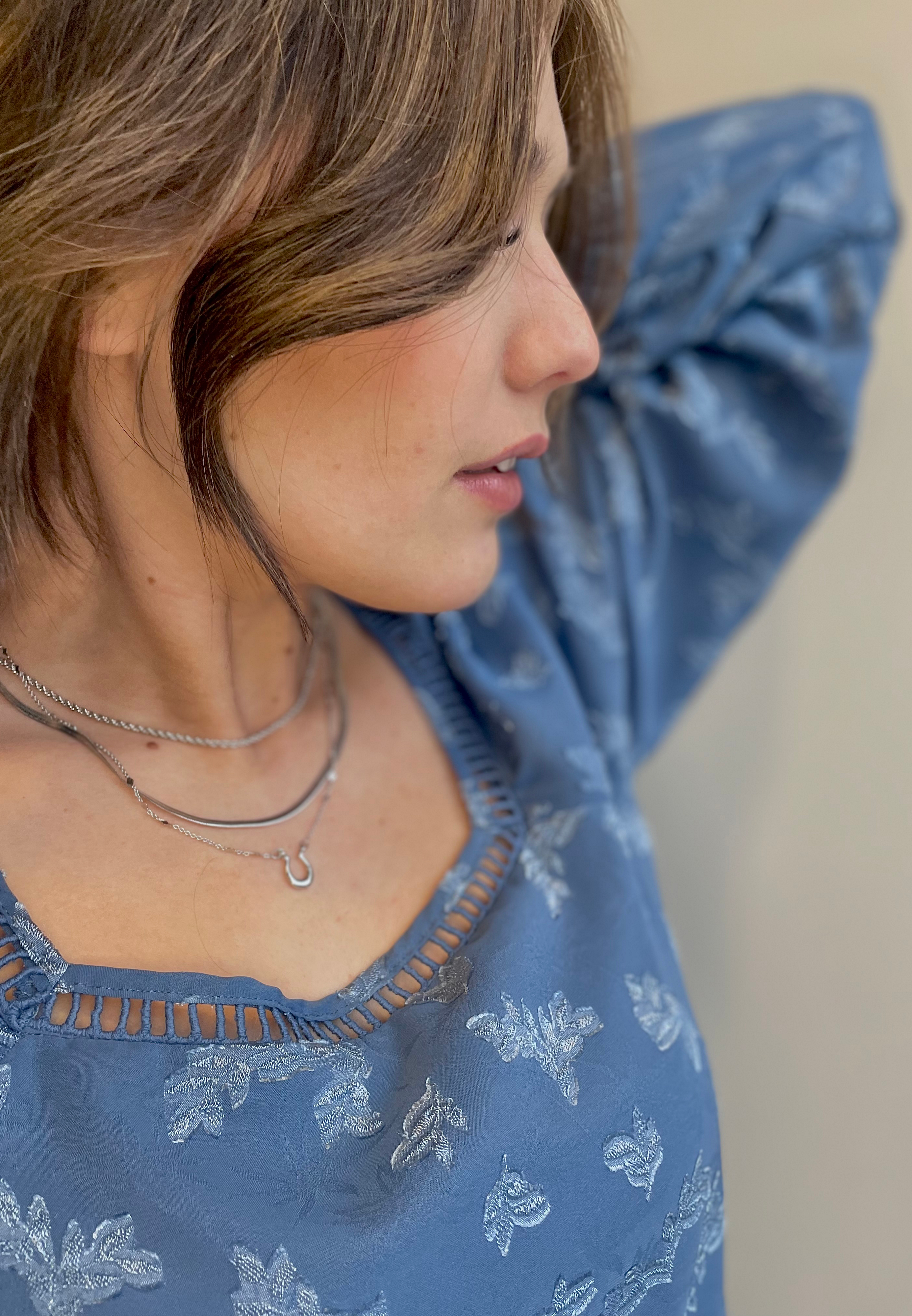 Everyday Layers Snake Chain Necklace, C431, large
