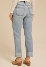 edgely™ High Rise Raw Cuff Hem Relaxed Straight Jean, C2806, small