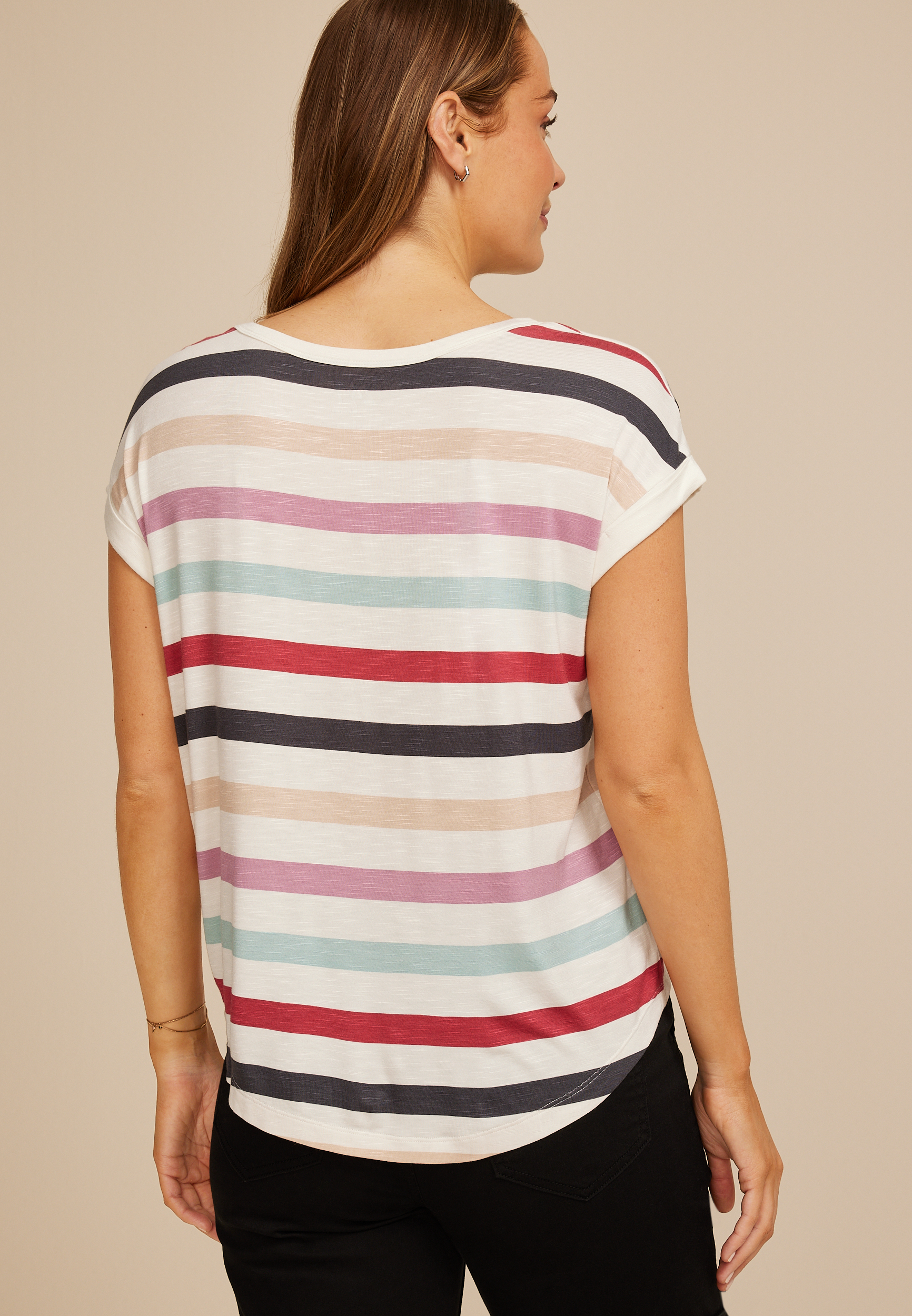 24/7 Clara Striped Tee, C1524, large