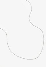 Everyday Layers Silver Beaded Chain Necklace, C431, small