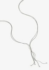 Silver Y Slider Necklace, SILVER, small