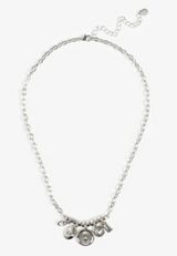 Silver Mixed Charms Necklace, C431, small