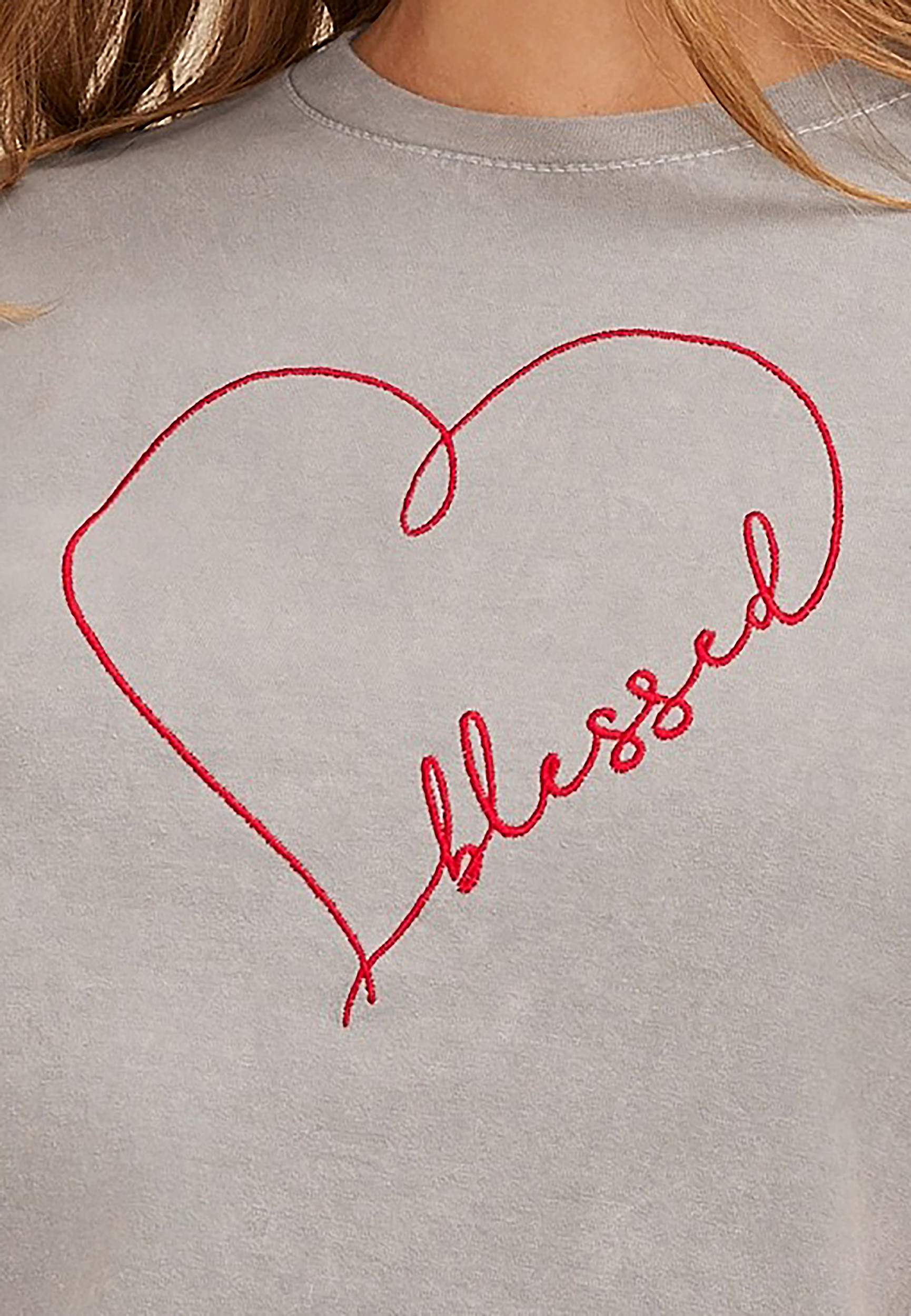 Blessed Heart Standard Fit Graphic Tee, C9766, large
