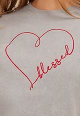 Blessed Heart Standard Fit Graphic Tee, C9766, small