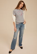 Blessed Heart Standard Fit Graphic Tee, C9766, small
