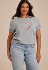 Plus Size Blessed Heart Standard Fit Graphic Tee, C9766, small