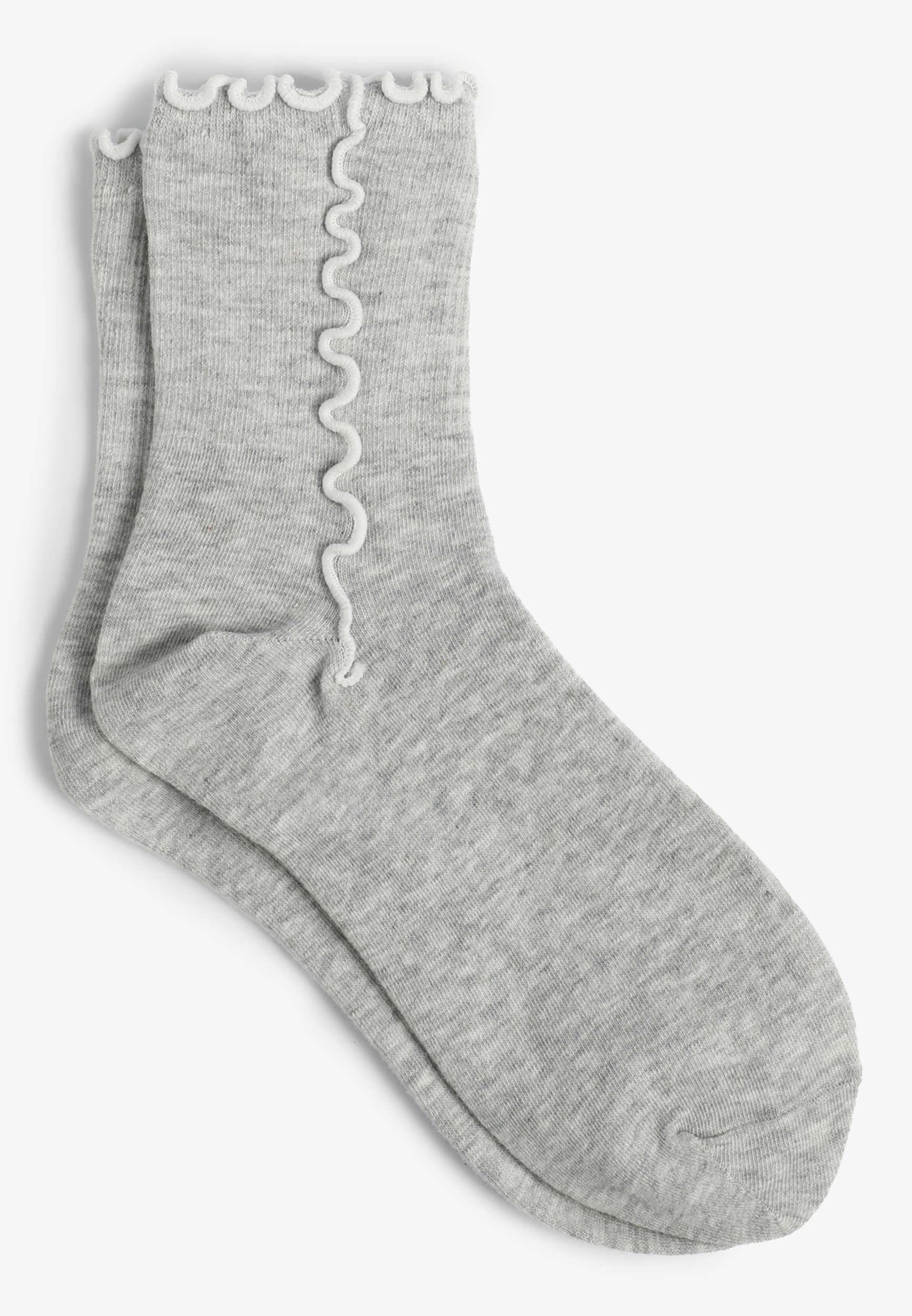 Ruffle Trim Crew Socks