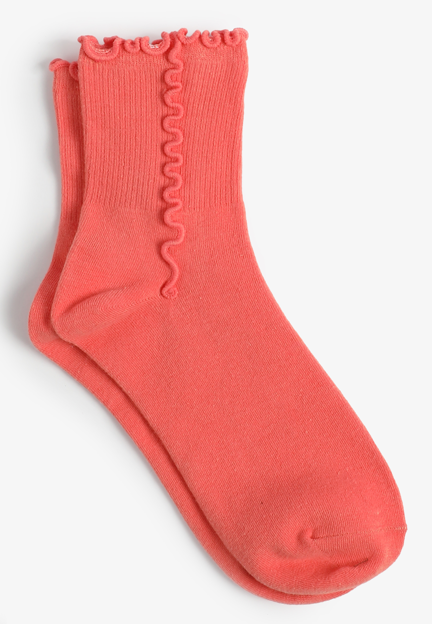 Ruffle Trim Crew Socks