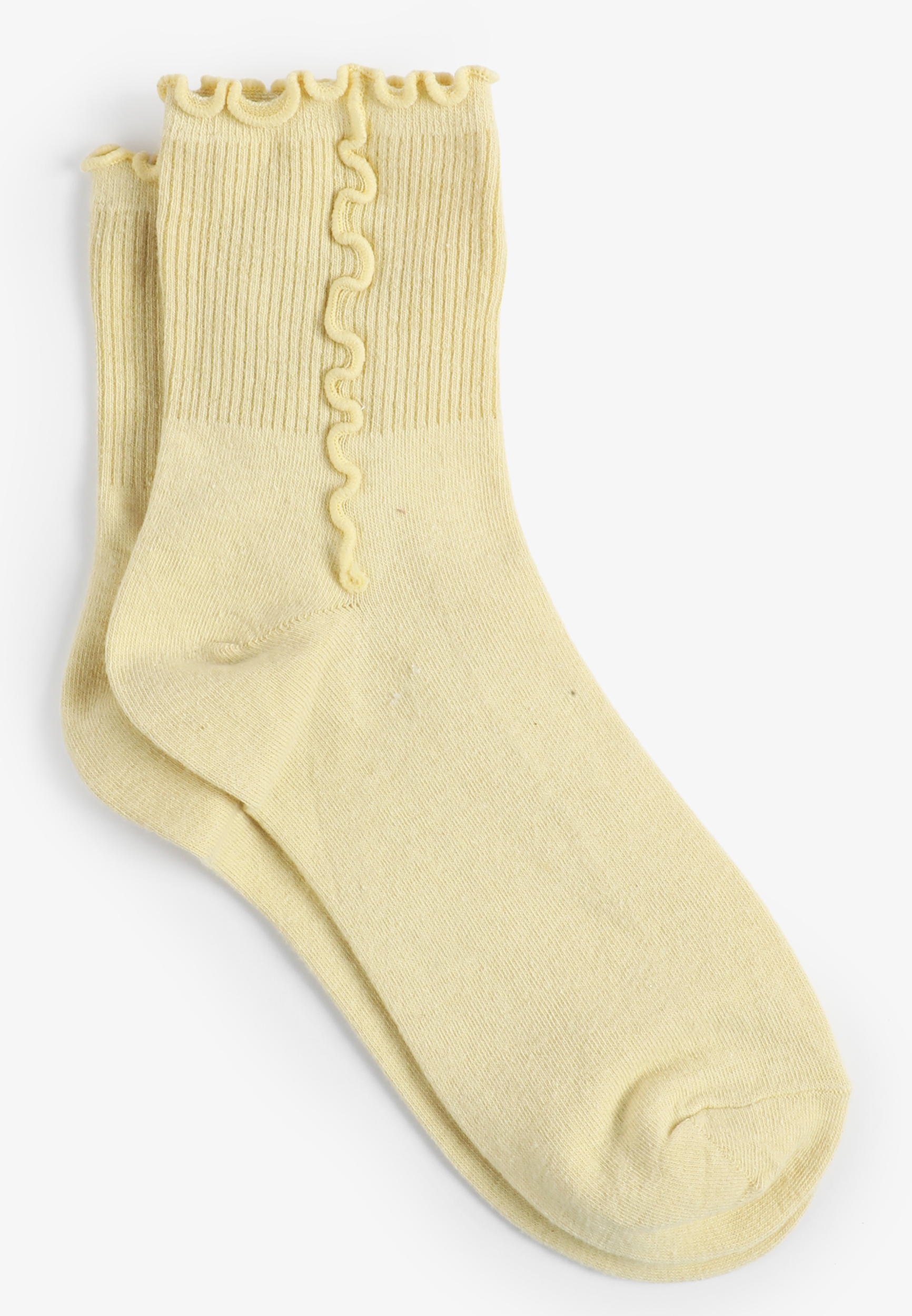 Ruffle Trim Crew Socks