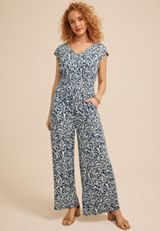 24/7 Cap Sleeve Empire Waist Jumpsuit, C4131, small