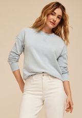 Washed Terry Crew Neck Sweatshirt, C1187, small