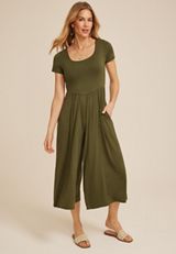 24/7 Short Sleeve Wide Leg Jumpsuit, C186, small