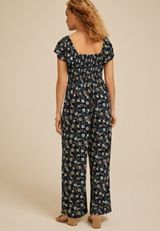 24/7 Floral Cap Sleeve Jumpsuit, C1943, small