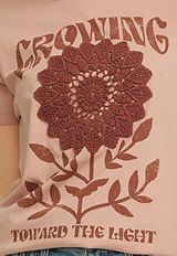 Crochet Floral Classic Fit Graphic Tee, C9369, small