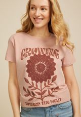 Crochet Floral Classic Fit Graphic Tee, C9369, small