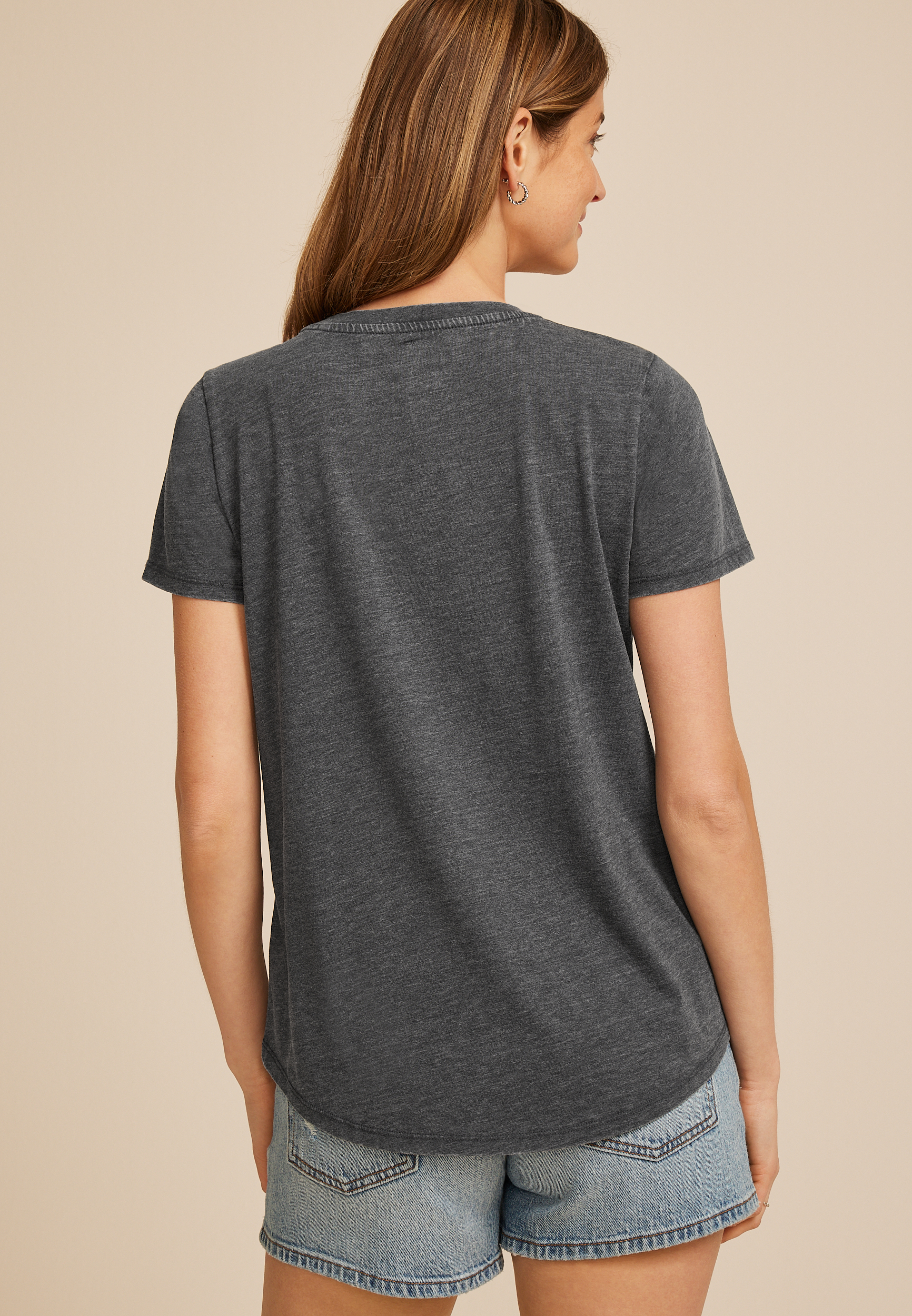 Floral Scenery Classic Fit Graphic Tee, C125, large