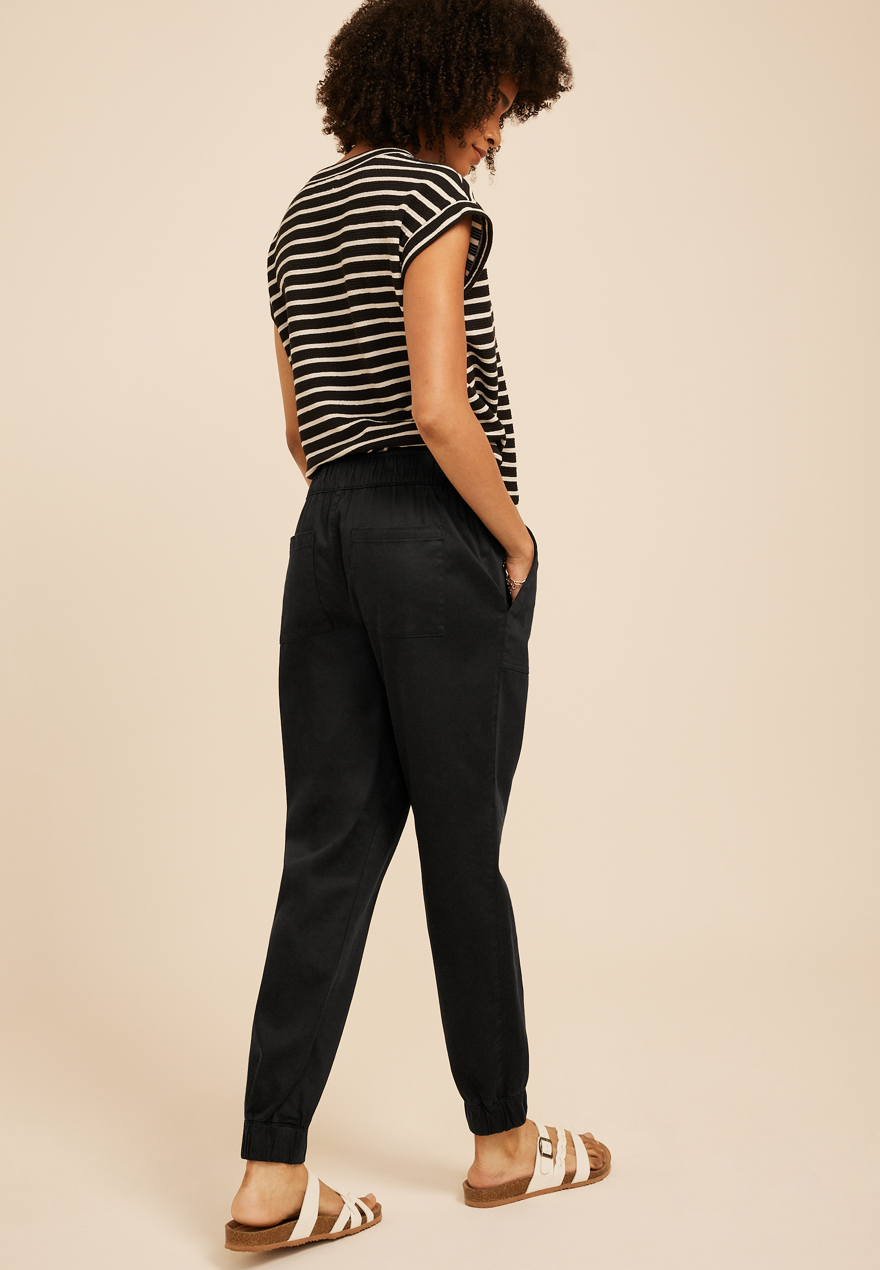 High Rise Patch Pocket Jogger, C106, large