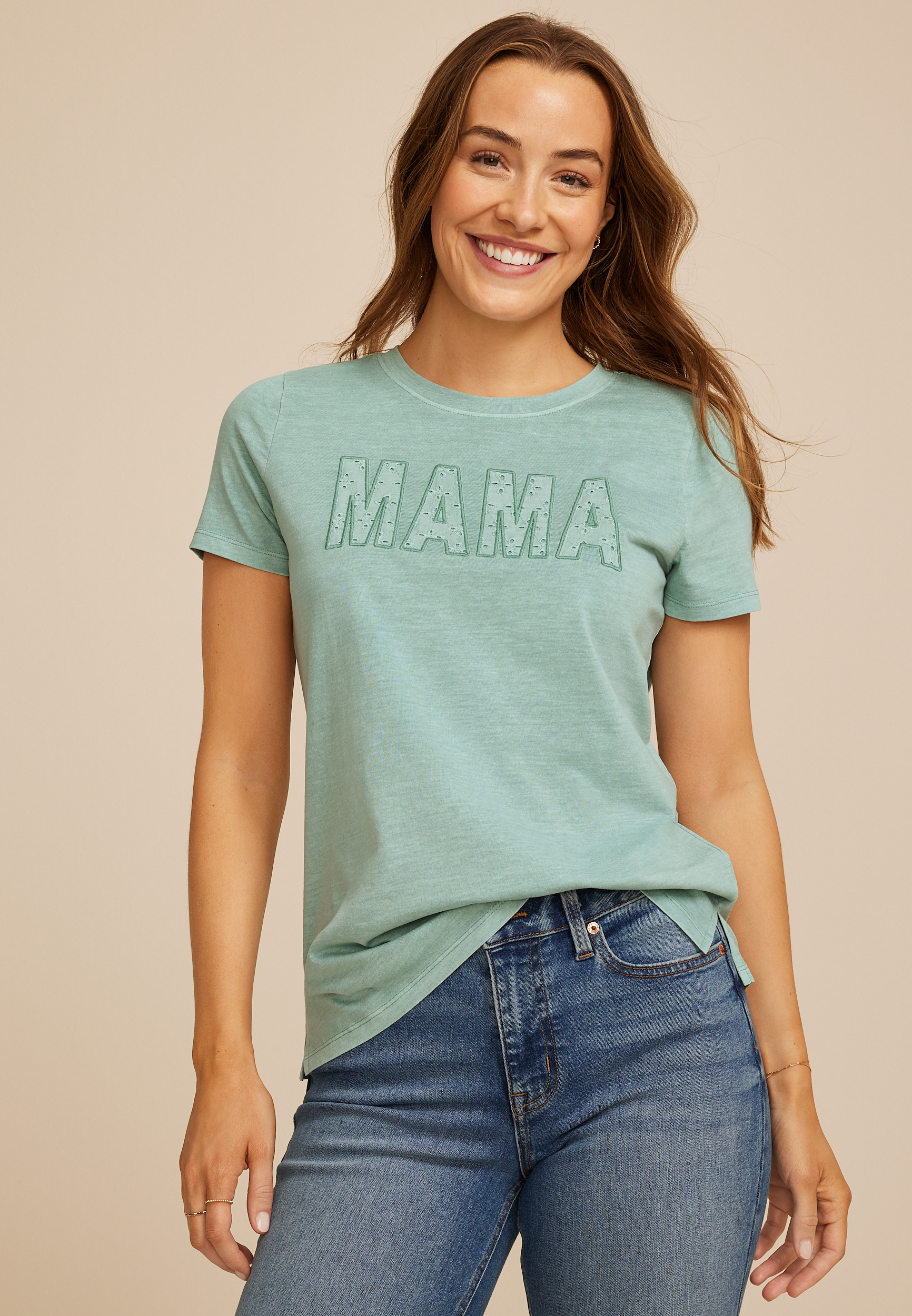 Mama Eyelet Classic Fit Graphic Tee