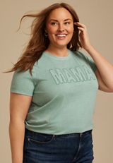 Plus Size Mama Eyelet Classic Fit Graphic Tee, C8707, small