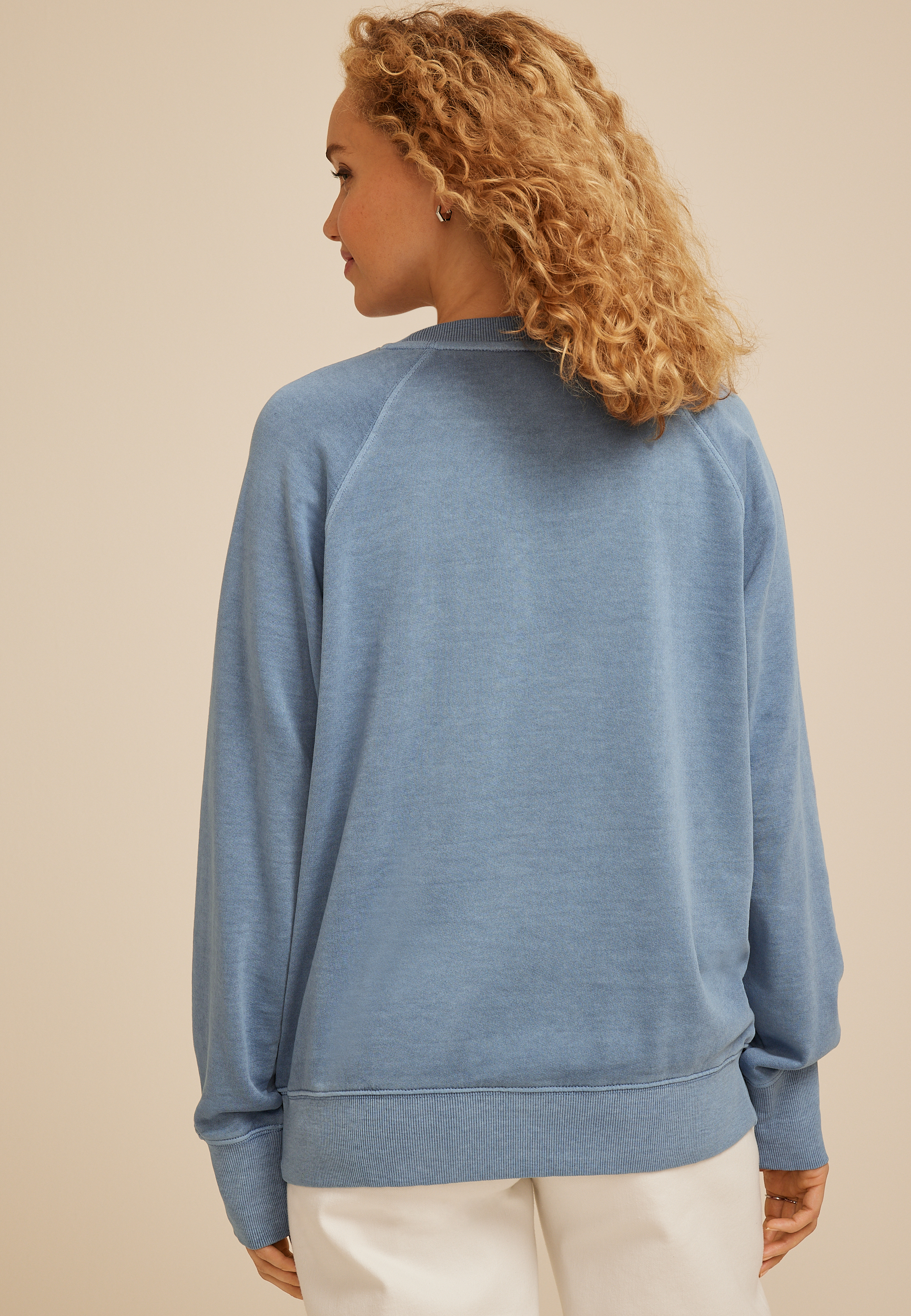 Faith Eyelet Relaxed Fit Sweatshirt, C8408, large