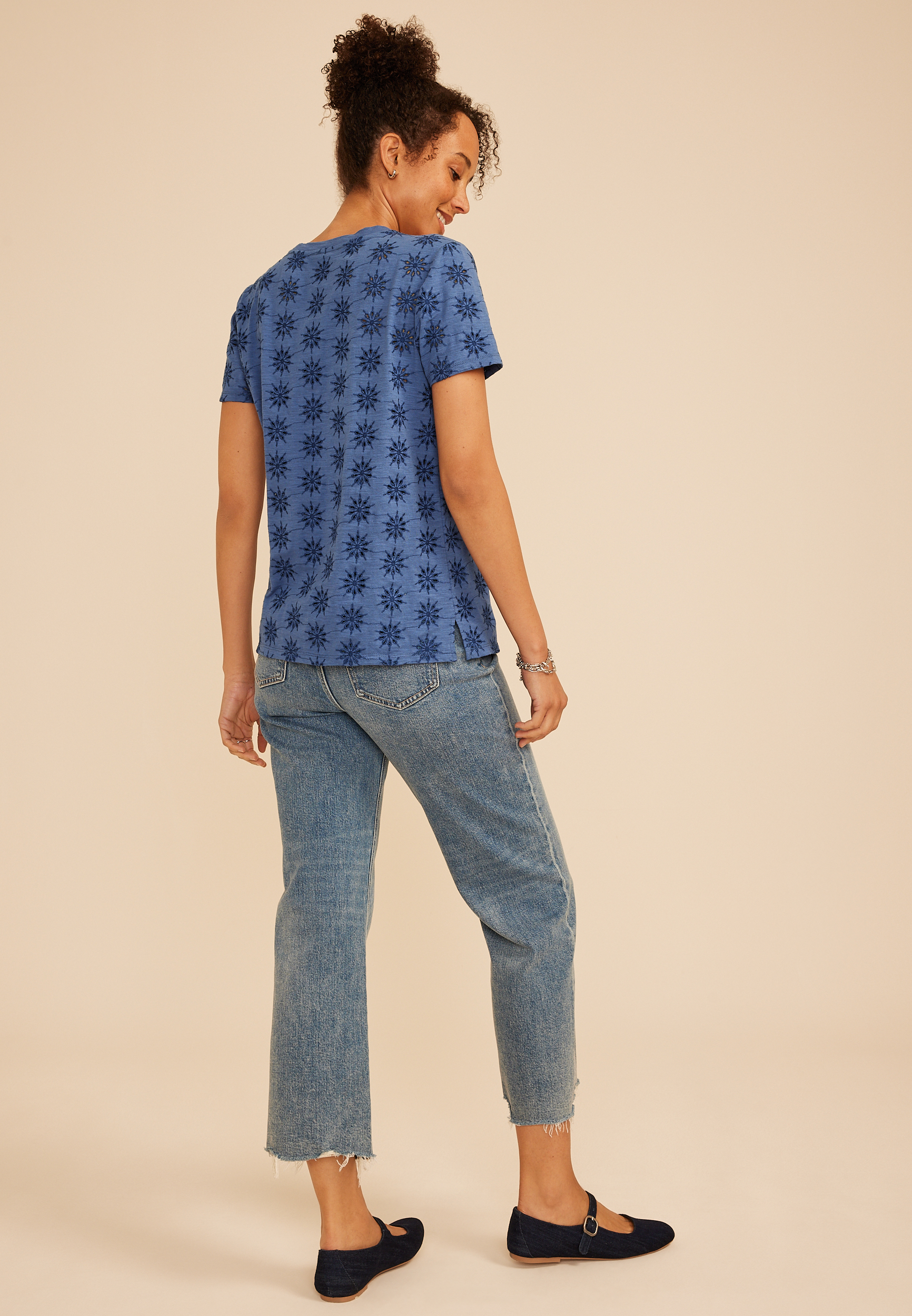 24/7 Dawson Eyelet Crew Neck Tee, C180, large