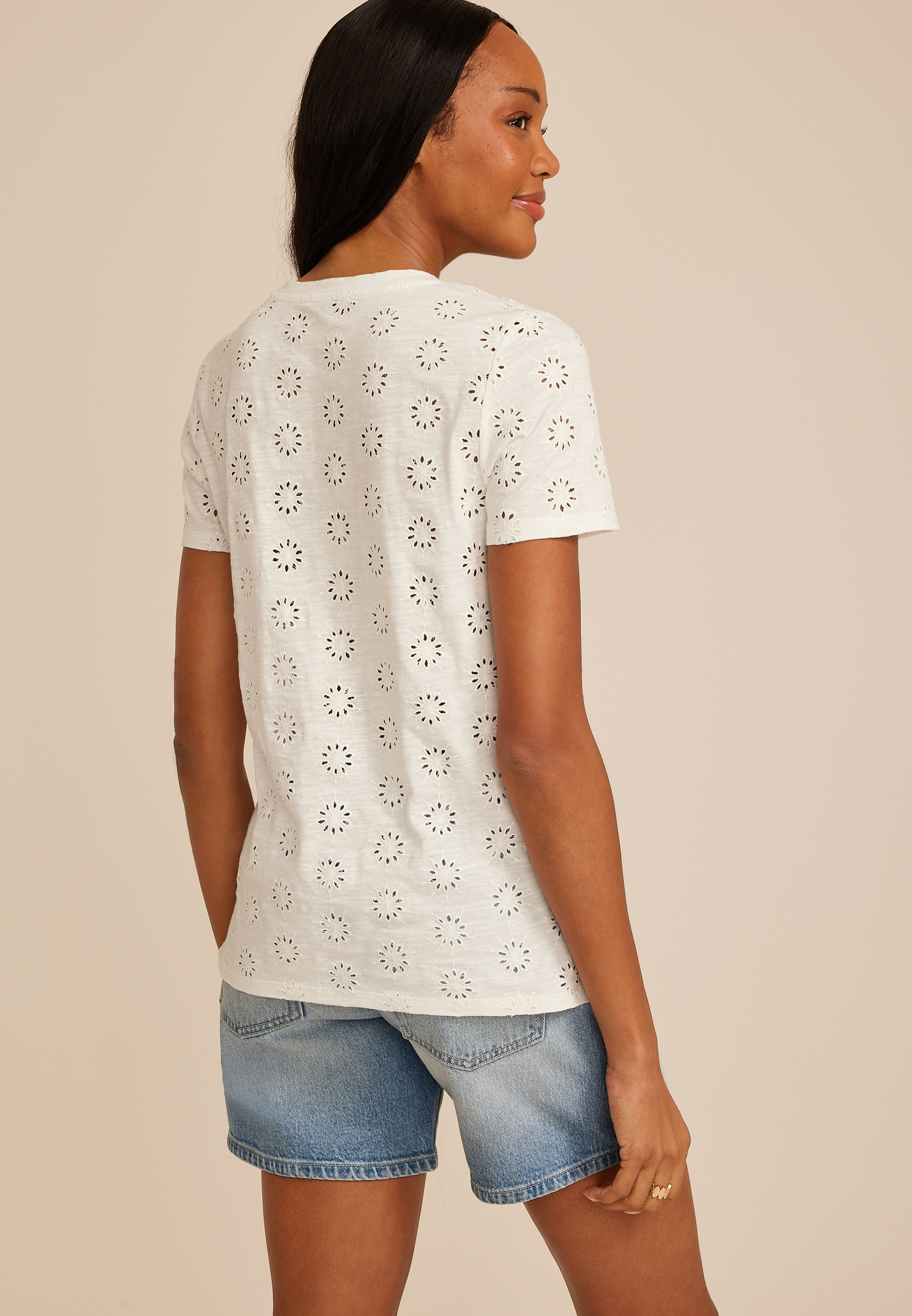 24/7 Dawson Eyelet Crew Neck Tee - thumbnail 5