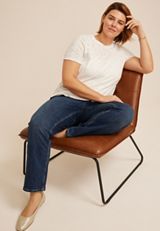 Plus Size 24/7 Dawson Eyelet Crew Neck Tee, C4673, small