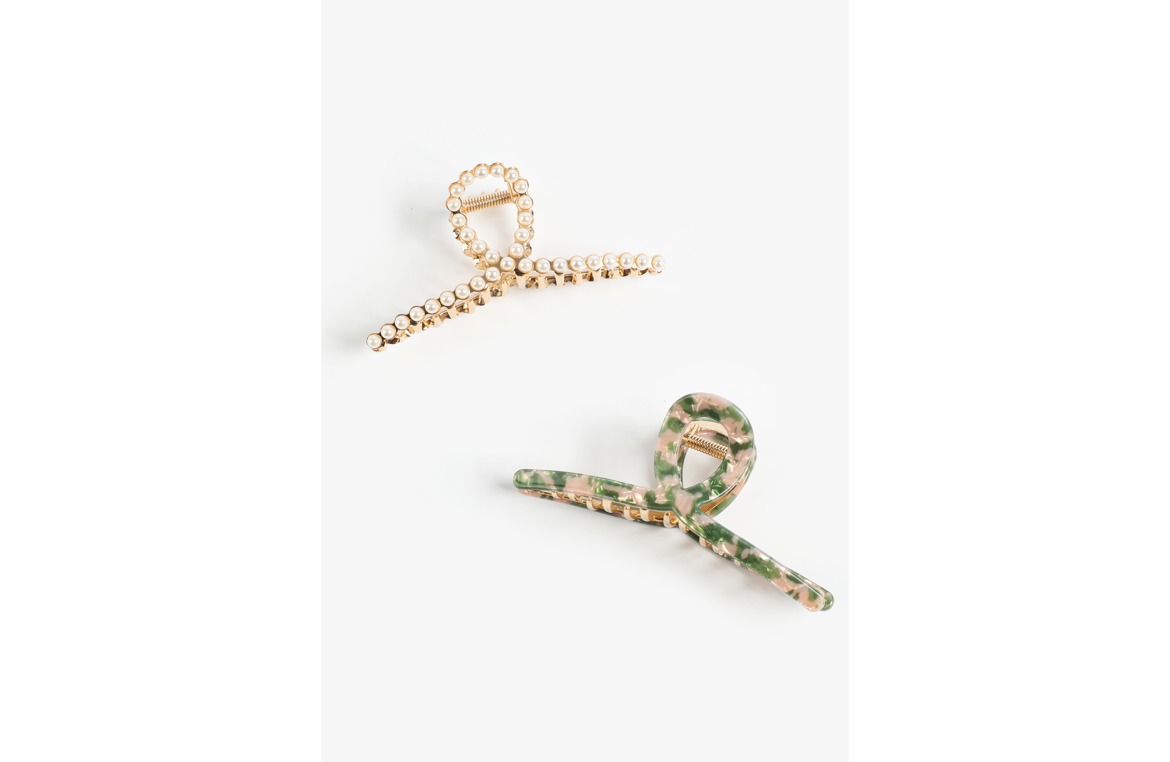 2 Pack Sculpted Bow Claw Hair Clips