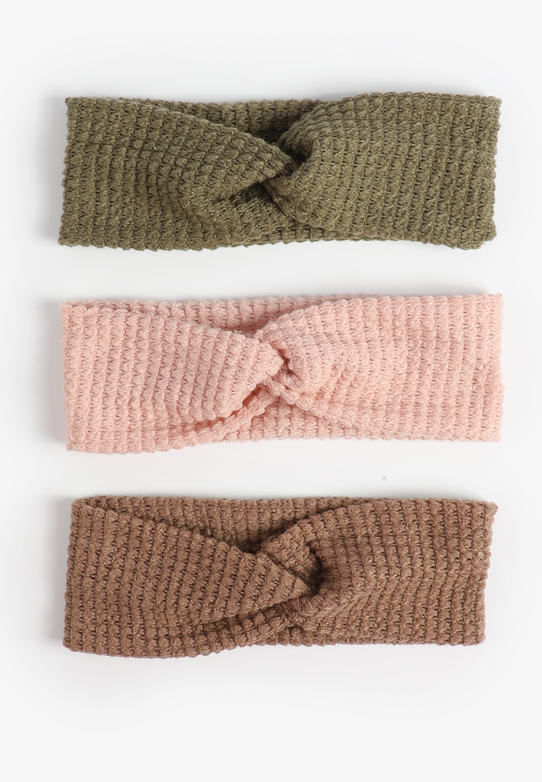 3 Pack Textured Twist Headbands
