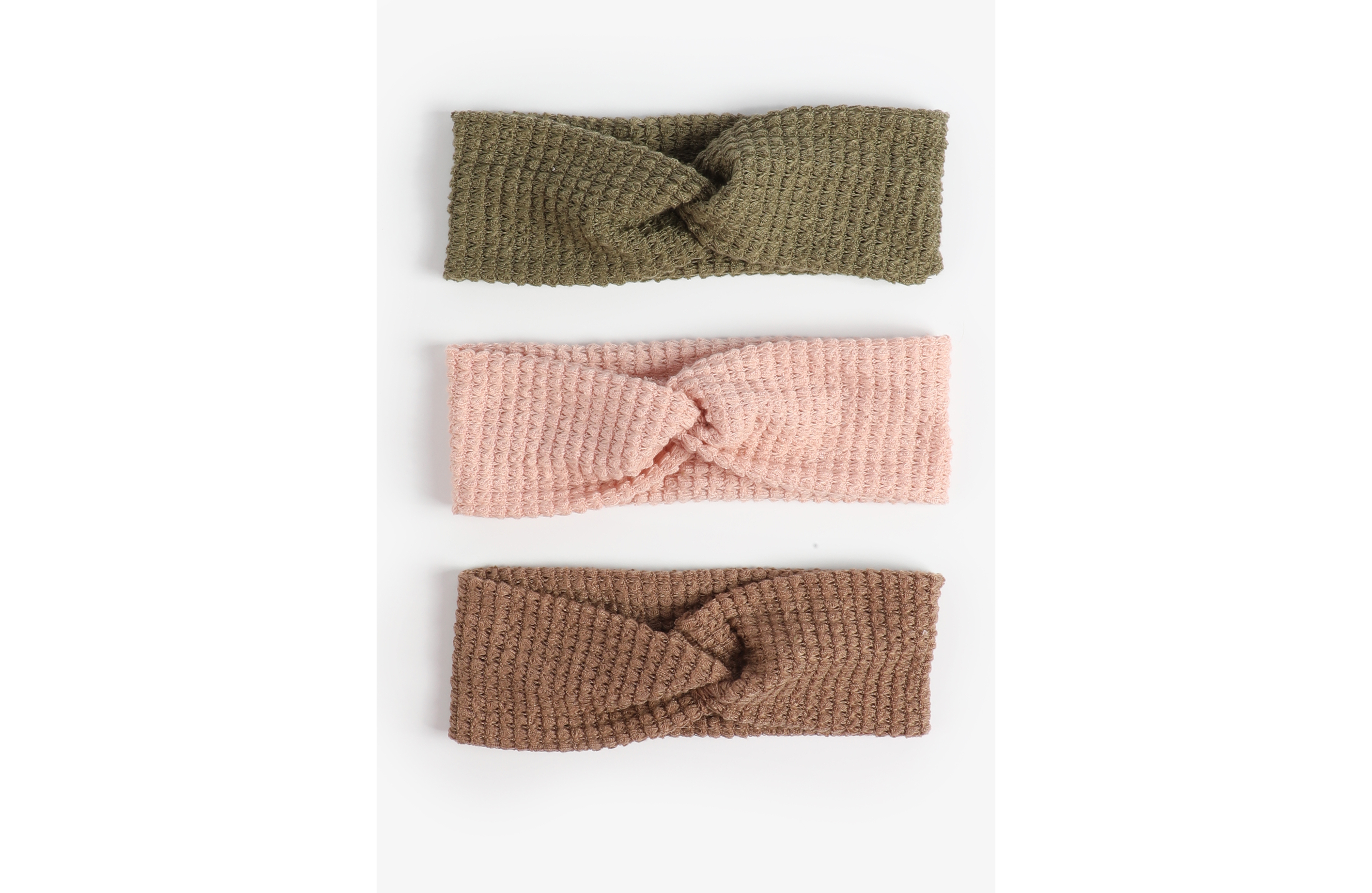 3 Pack Textured Twist Headbands