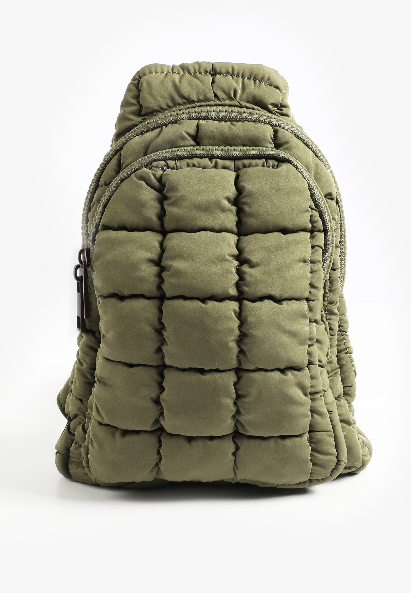 Quilted Nylon Puffer Sling Bag