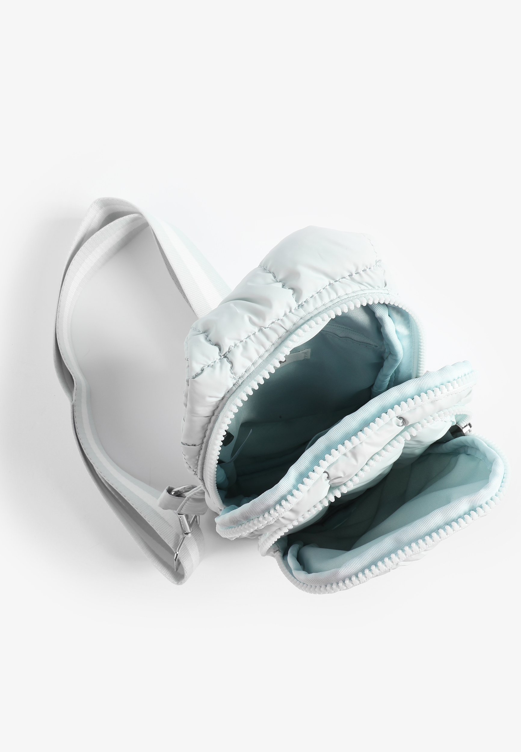 Quilted Nylon Puffer Sling Bag