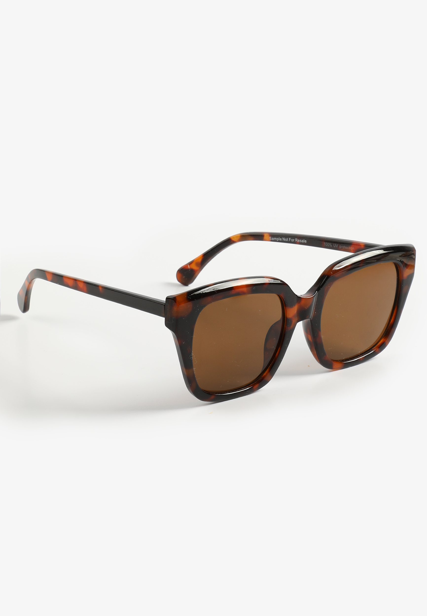 Tortoise Plastic Square Sunglasses