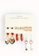 Gold Valentine Mixed Earring Set, C1524, small