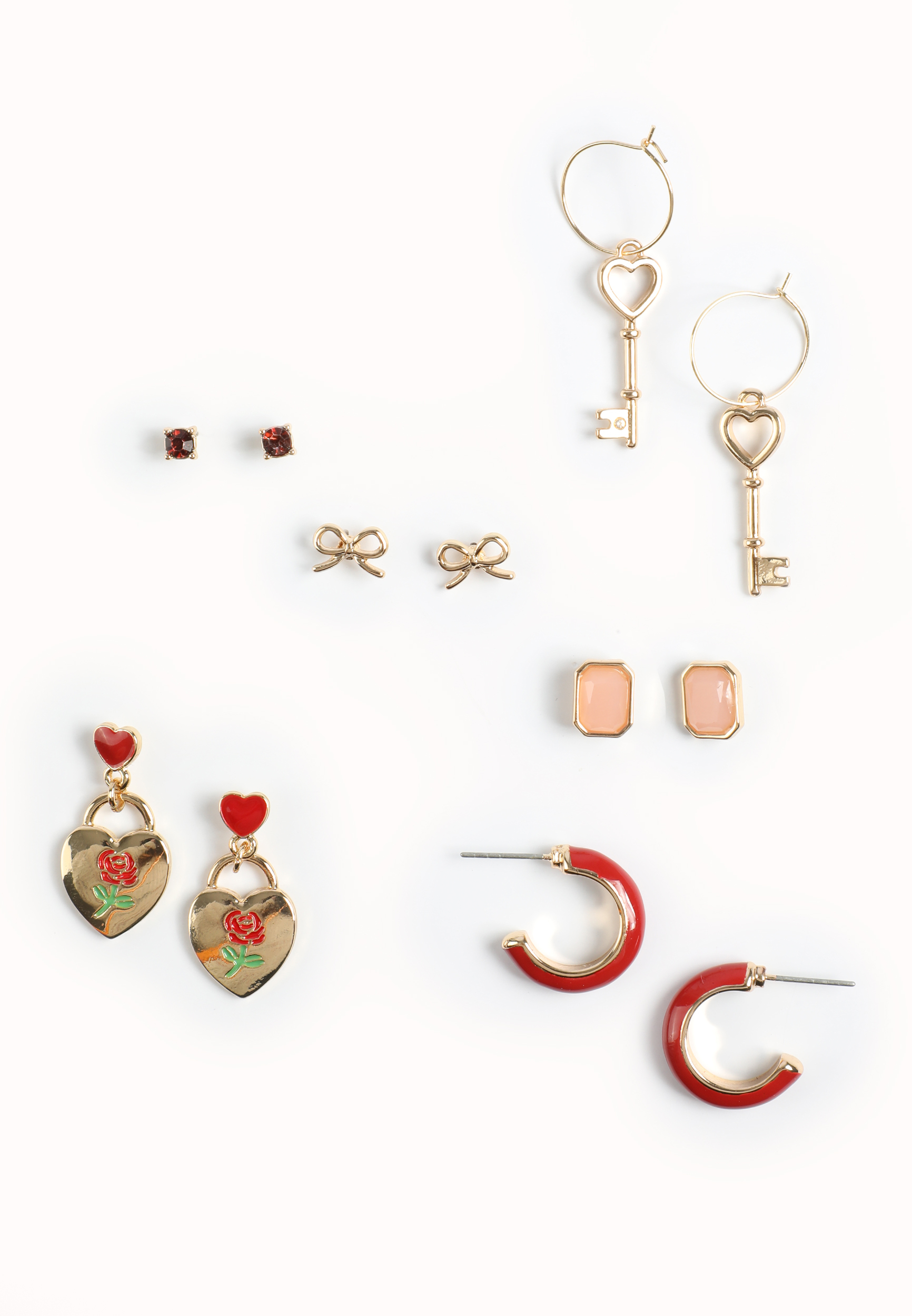 Gold Valentine Mixed Earring Set, C1524, large