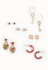 Gold Valentine Mixed Earring Set, C1524, small